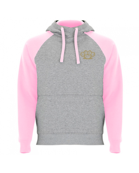 Sudadera Gris/Rosa capucha...