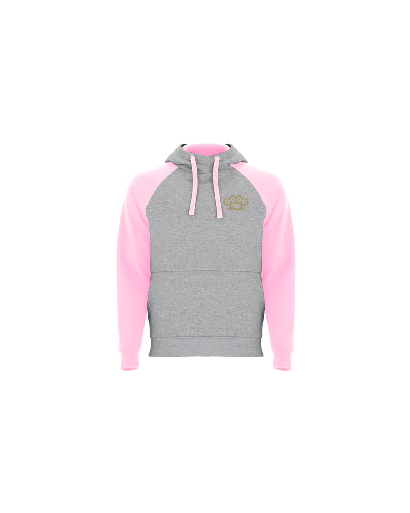 Sudadera Gris/Rosa capucha La Verneda Fight Club